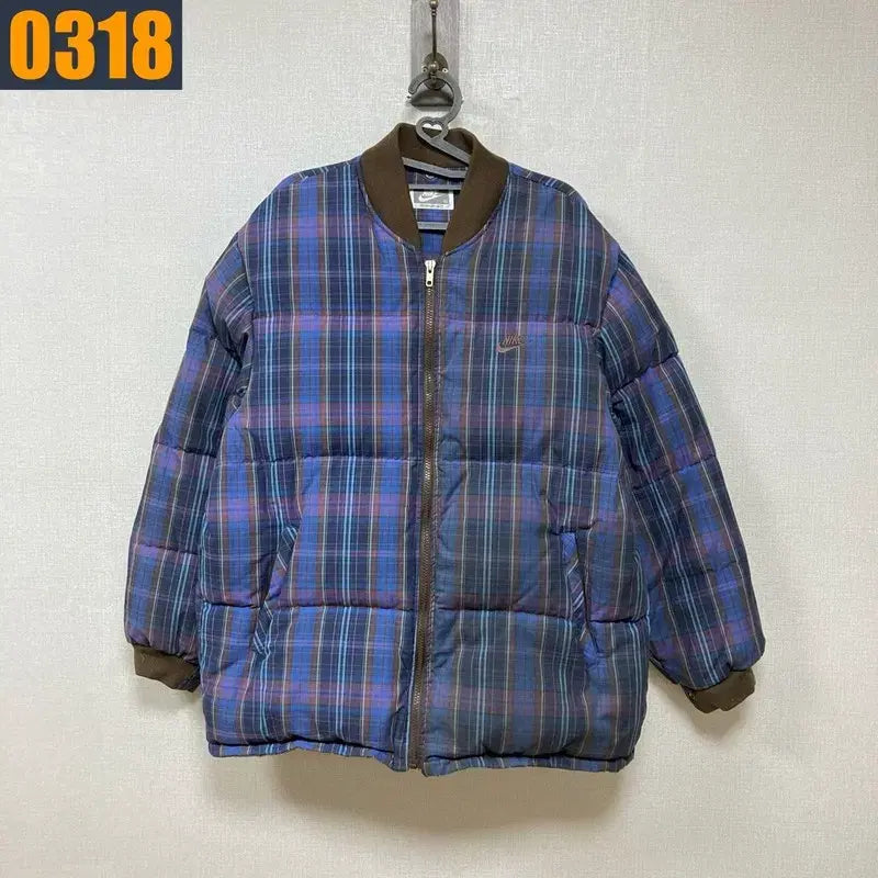 [BUNJANG] Nike Vintage Check Padded Jacket - Men&