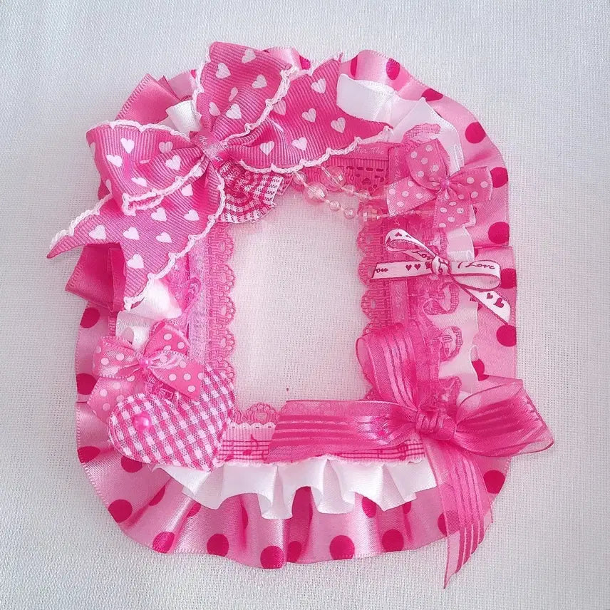 [BUNJANG] Pink Hot Pink Lace Top Loader / 핑크 핫핑크 레이스 탑꾸 탑로더