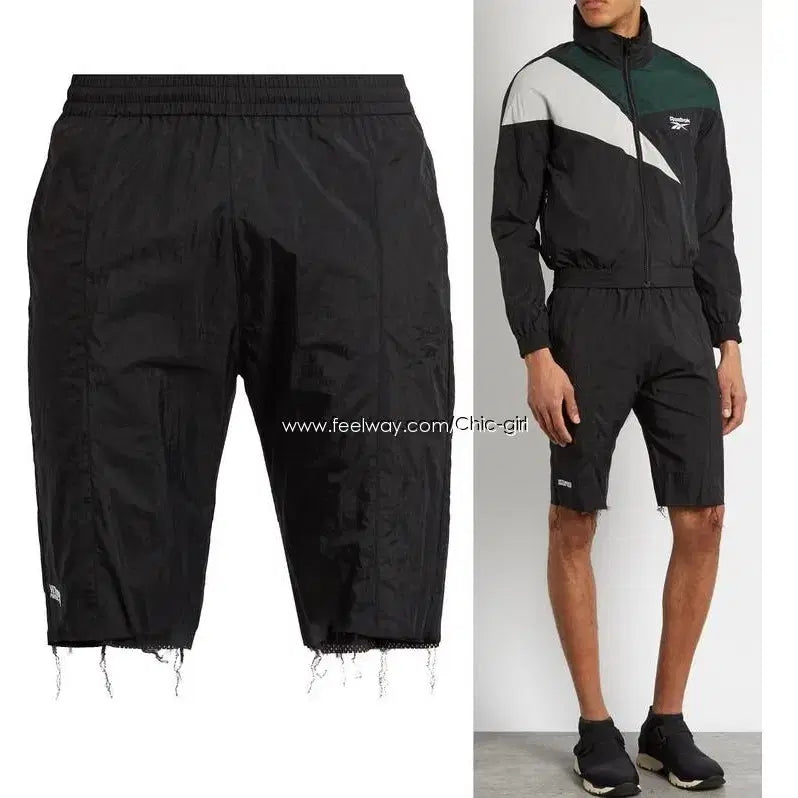 [BUNJANG] VETEMENTS Reebok Black Vintage Track Shorts / VETEMENTS 베트멍 리복 블랙 빈티지 추리닝 반바지