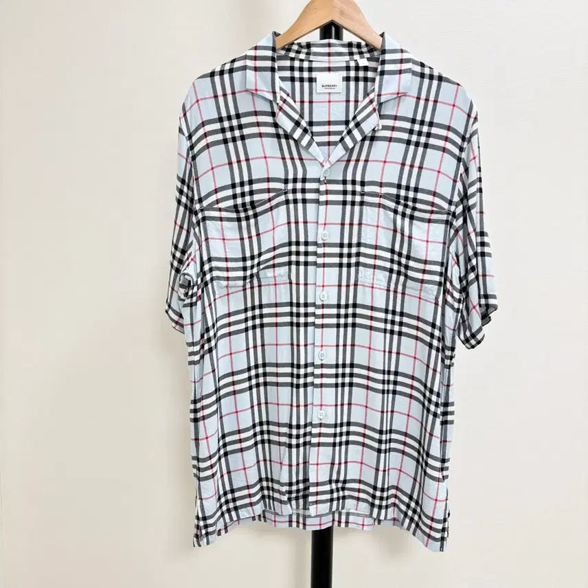 [BUNJANG] Burberry Checkered Short Sleeve Shirt / [M]버버 체크 반팔셔츠