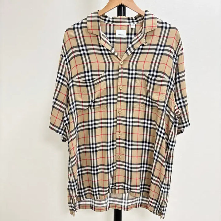 [BUNJANG] Burberry Checkered Short-Sleeve Shirt / [L]버버리 체크 반팔셔츠