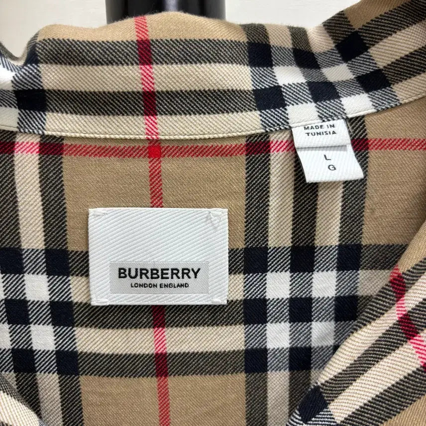 [BUNJANG] Burberry Checkered Short-Sleeve Shirt / [L]버버리 체크 반팔셔츠