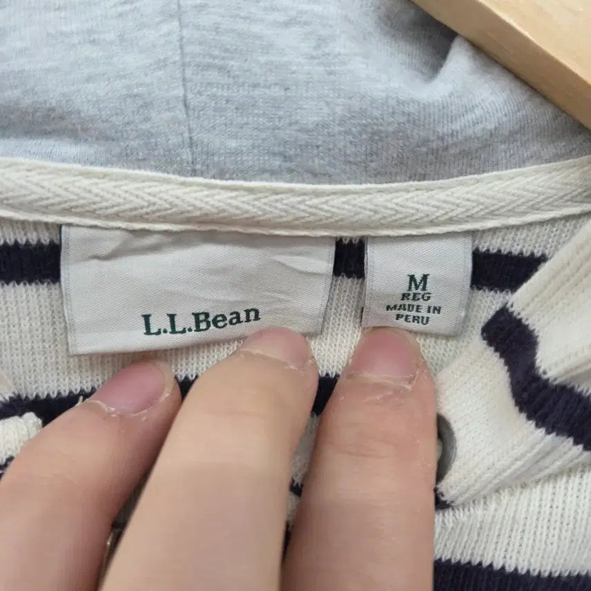[BUNJANG] LL Bean Striped Hoodie Zip-Up (Women&