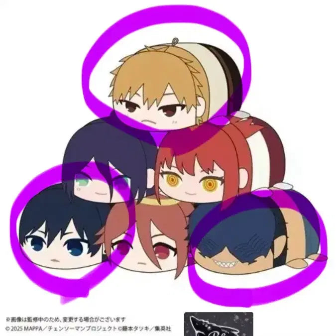 [BUNJANG] Chainsaw Man Part 2 Denji Aki Beam Potekoro Mascot Bundle with Beam Metal Badge / 일괄 급처) 체인소맨 레제편 덴지 아키 빔 포테코로