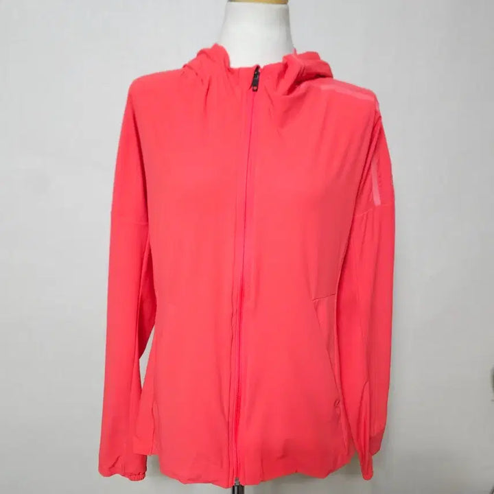 [BUNJANG] Adidas Pink Hooded Windbreaker Jacket / 아디다스 핑크색 후드 바람막이