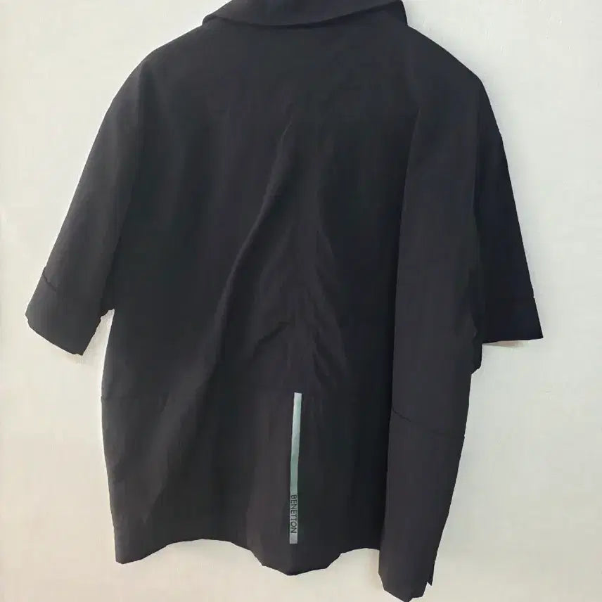 [BUNJANG] Benetton Short Sleeve Jacket - Black 2XL / 베네통 반팔 자켓 블랙 2XL