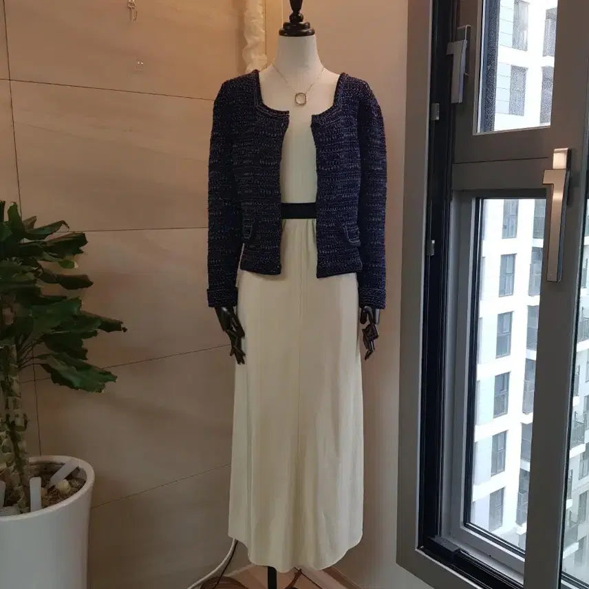 [BUNJANG] Time Tweed Cropped Cardigan Jacket / 한섬 타임 트위드 가디건 자켓  크롭핏 자켓느낌 새상품