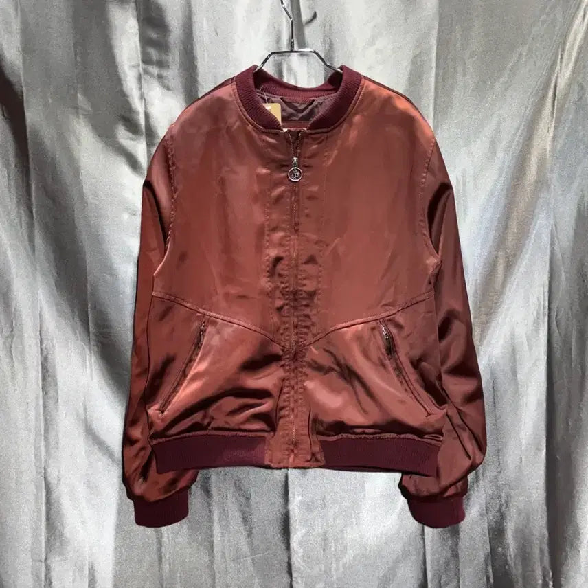 [BUNJANG] Abercrombie &amp; Fitch Burgundy Glossy Nylon Jacket / L 아베크롬비 버건디 글로시 나일론 자켓