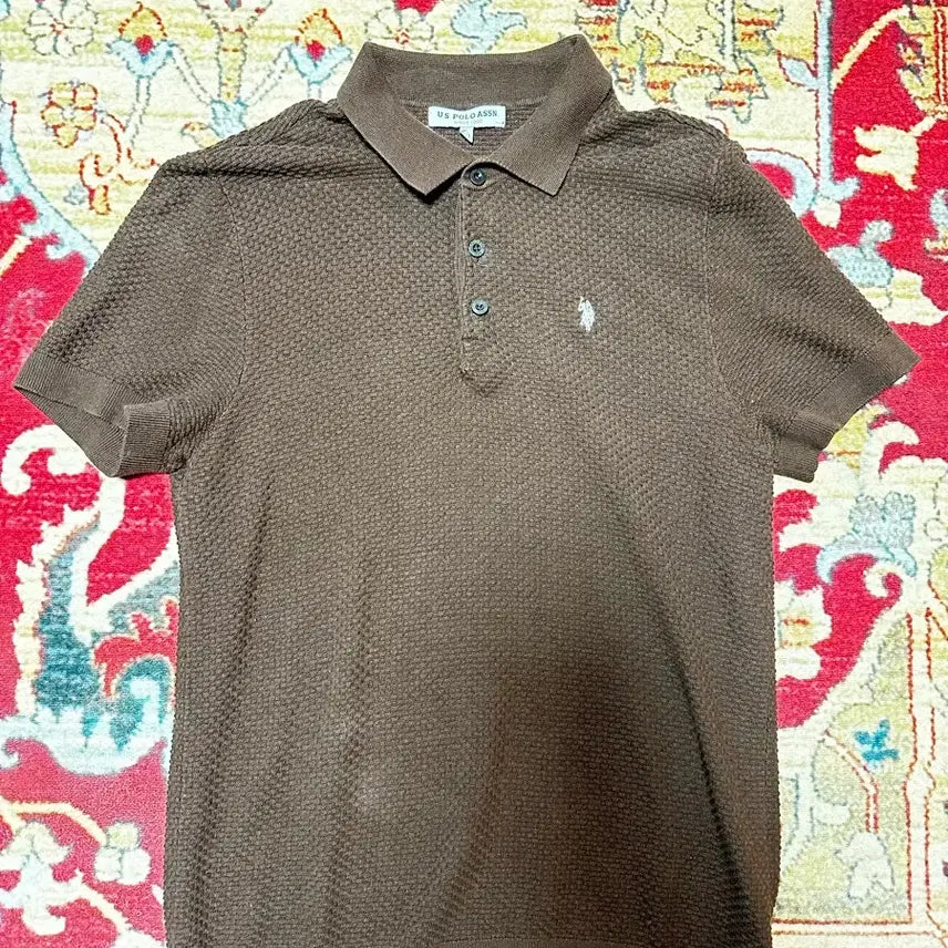 [BUNJANG] Polo Assen Knit Short Sleeve Polo Shirt L / 폴로 아쎈 니트 반팔 카라 티셔츠 L