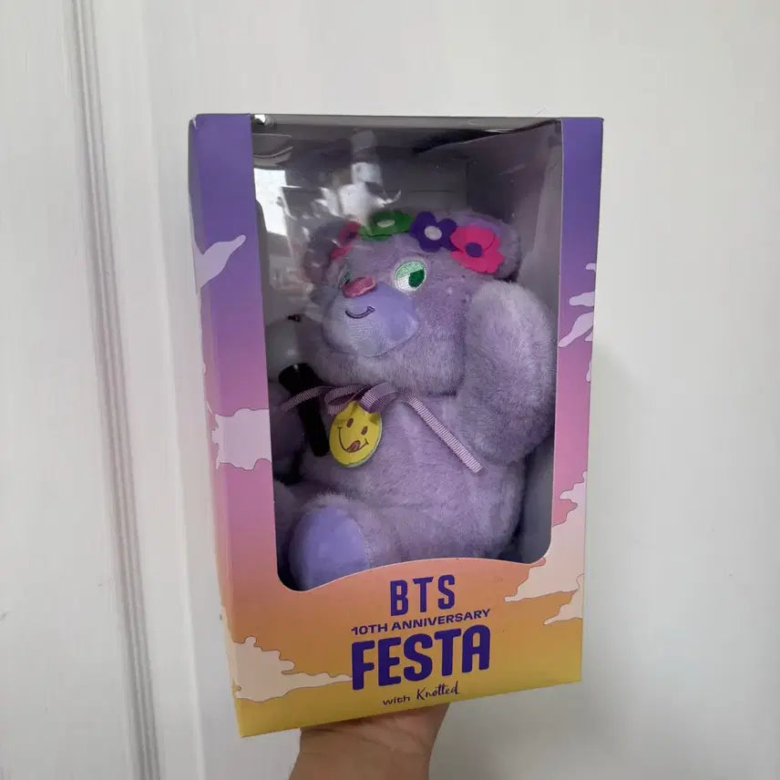 [BUNJANG] BTS Suga Bear Collaboration Doll / BTS 10주년 노티드 슈가베어 콜라보 인형 누이 방탄소년단