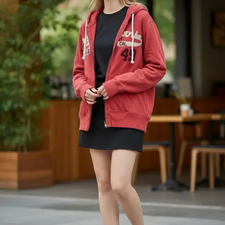 [BUNJANG] Who.A.U Y2K Pink Hoodie Zip-up XL / 후아유 y2k  핑크 후드집업 XL