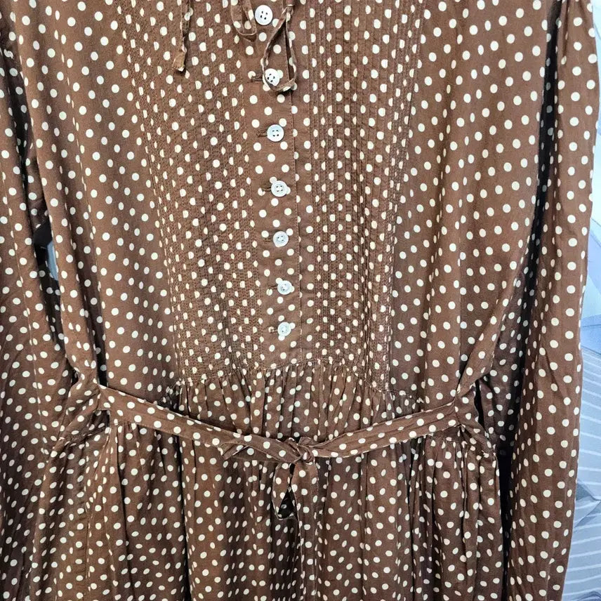[BUNJANG] Pink House Dot Hooded Dress / 핑크하우스  도트 후드 원피스