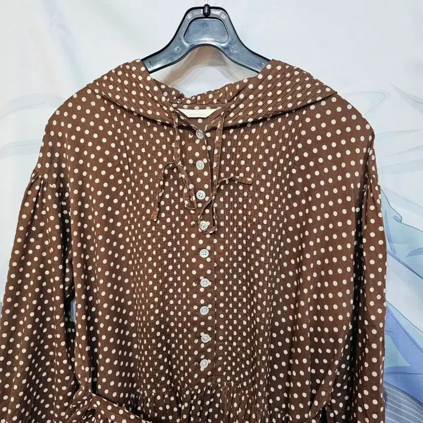 [BUNJANG] Pink House Dot Hooded Dress / 핑크하우스  도트 후드 원피스