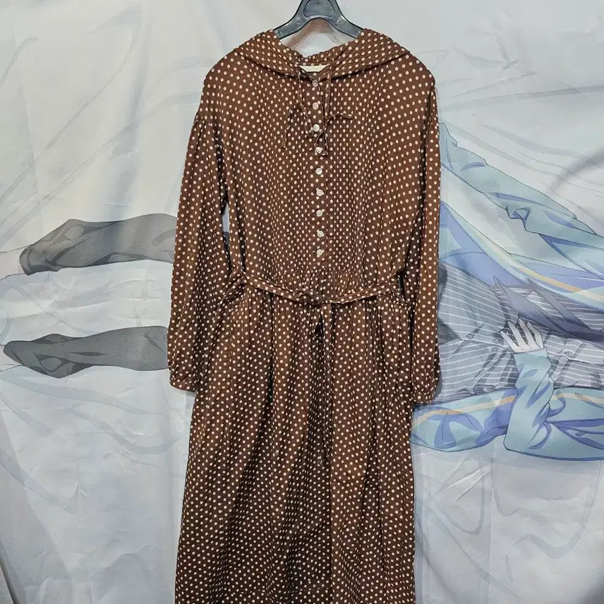 [BUNJANG] Pink House Dot Hooded Dress / 핑크하우스  도트 후드 원피스