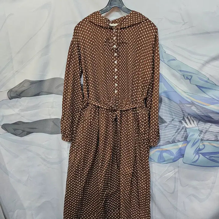[BUNJANG] Pink House Dot Hooded Dress / 핑크하우스  도트 후드 원피스