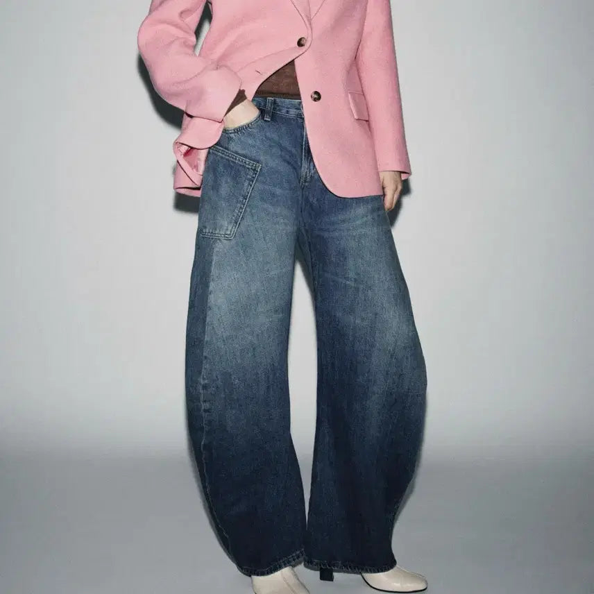 [BUNJANG] ZARA Curved Balloon Jeans / 46(36) 자라 zw 커브드 벌룬 진 새상품