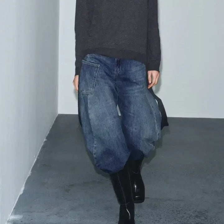 [BUNJANG] ZARA Curved Balloon Jeans / 46(36) 자라 zw 커브드 벌룬 진 새상품