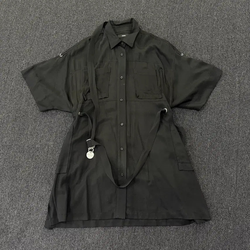 [BUNJANG] Diesel Belt Ring Detail Shirt Dress / 디젤 밸트링 디테일 셔츠 원피스