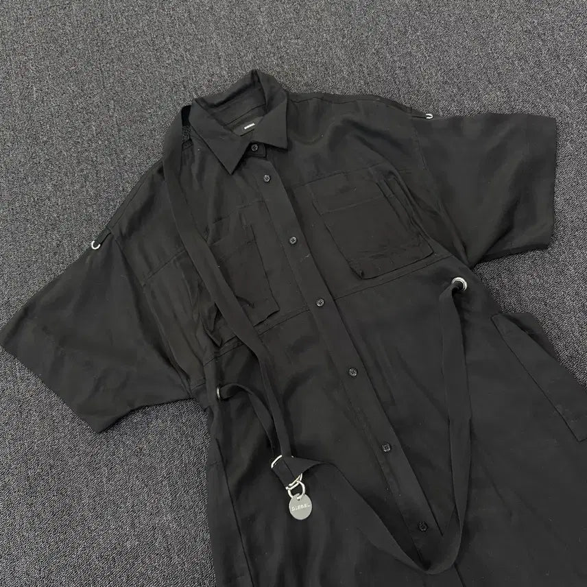 [BUNJANG] Diesel Belt Ring Detail Shirt Dress / 디젤 밸트링 디테일 셔츠 원피스