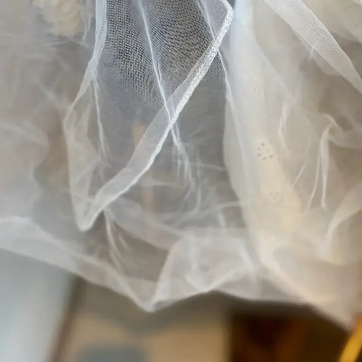 [BUNJANG] ZARA Punching Lace Puff Long Dress / 펀칭 레이스 퍼프 롱 원피스 자라