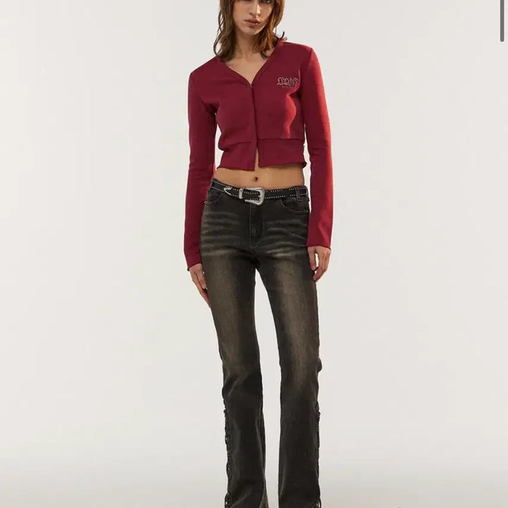 [BUNJANG] ORDINARY HOLIDAY Burgundy Cardigan / ORDINARY HOLIDAY 버건디 가디건