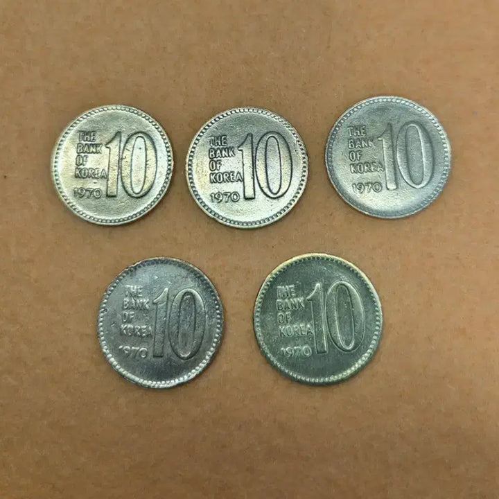 [BUNJANG] 1970 10 Won Coin Set (5 pieces) / 1970년 10원 동전 5개 세트