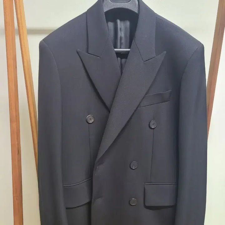 [BUNJANG] M AMAGARI Double Breasted Jacket / M AMAGARI 블랙 더블 자켓 48