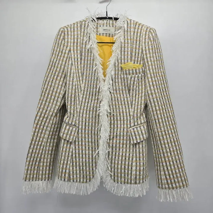 [BUNJANG] SEO SEOUL Tweed Jacket Fringe Trim 44 / SEO SEOUL 트위드 자켓 프린지 장식 44 [D40163]