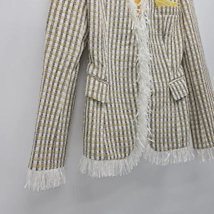 [BUNJANG] SEO SEOUL Tweed Jacket Fringe Trim 44 / SEO SEOUL 트위드 자켓 프린지 장식 44 [D40163]