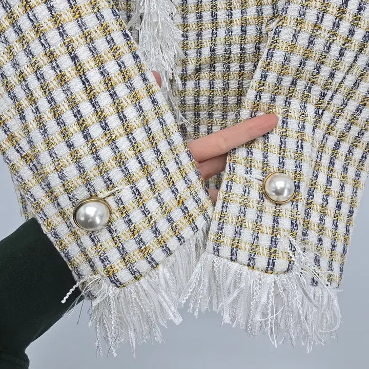 [BUNJANG] SEO SEOUL Tweed Jacket Fringe Trim 44 / SEO SEOUL 트위드 자켓 프린지 장식 44 [D40163]