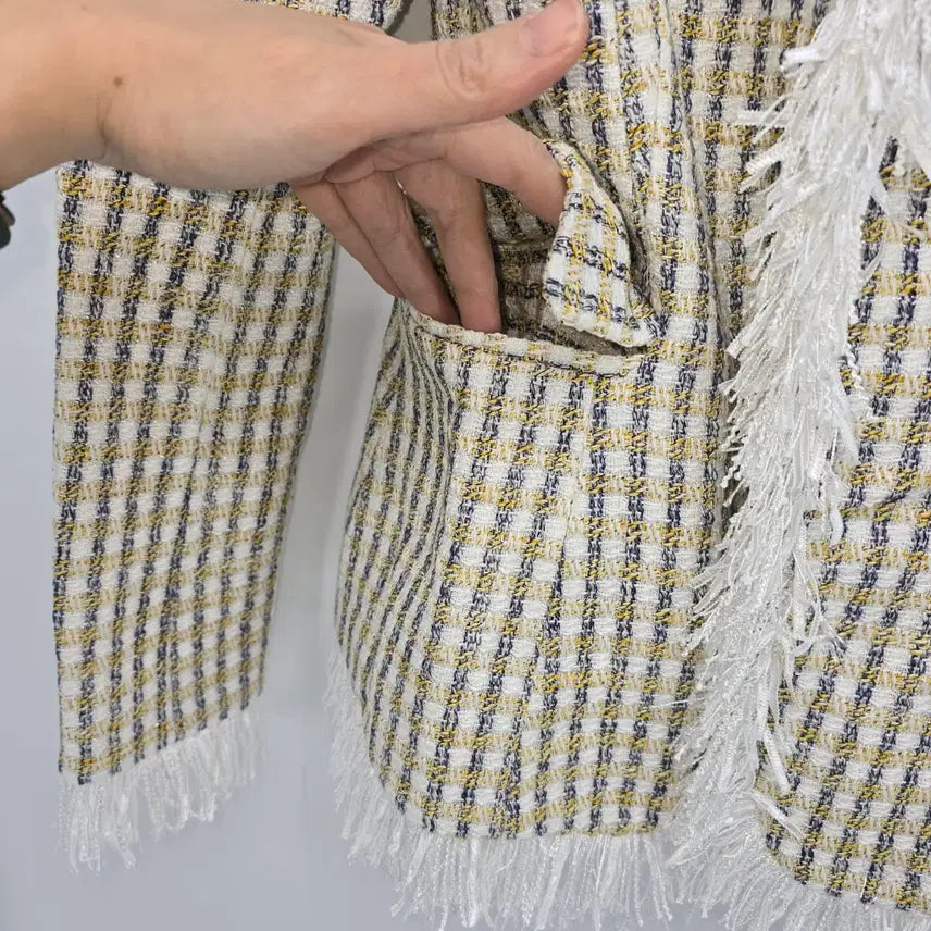 [BUNJANG] SEO SEOUL Tweed Jacket Fringe Trim 44 / SEO SEOUL 트위드 자켓 프린지 장식 44 [D40163]