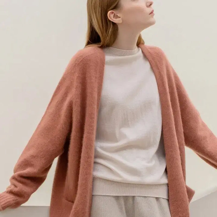 [BUNJANG] De MAILLE Fox Wool Pocket Cardigan Beige / [드마이어] De MAILLE 폭스울 포켓 가디건 베이지