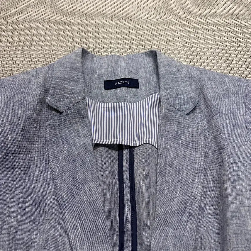 [BUNJANG] Hazzys Mélange Blue Linen Jacket / (90)헤지스 멜란지블루 린넨자켓