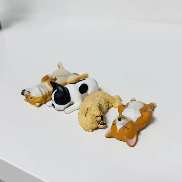 [BUNJANG] Zoo Sleeping Dog Gachapon Set / Zoo 잠자는 강아지 가챠 세트 4개 일괄