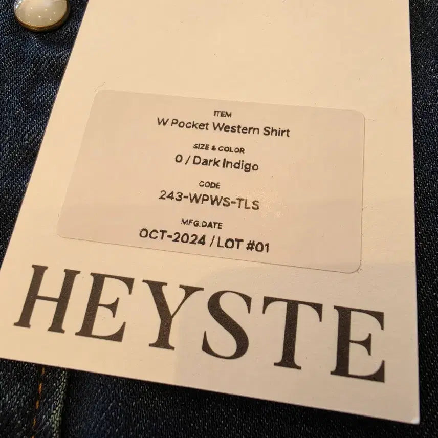 [SOLD OUT] 헤이스트 W 포켓 웨스턴 셔츠 다크 인디고 0 사이즈