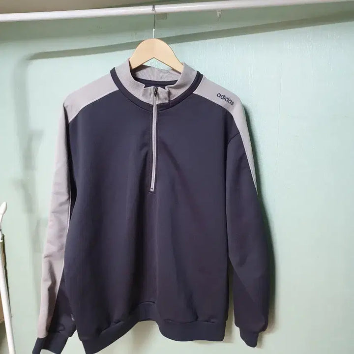 [BUNJANG] Adidas Half-Zip Long Sleeve Shirt (Size 105) / 아디다스 반집업 하프집업 긴팔 105