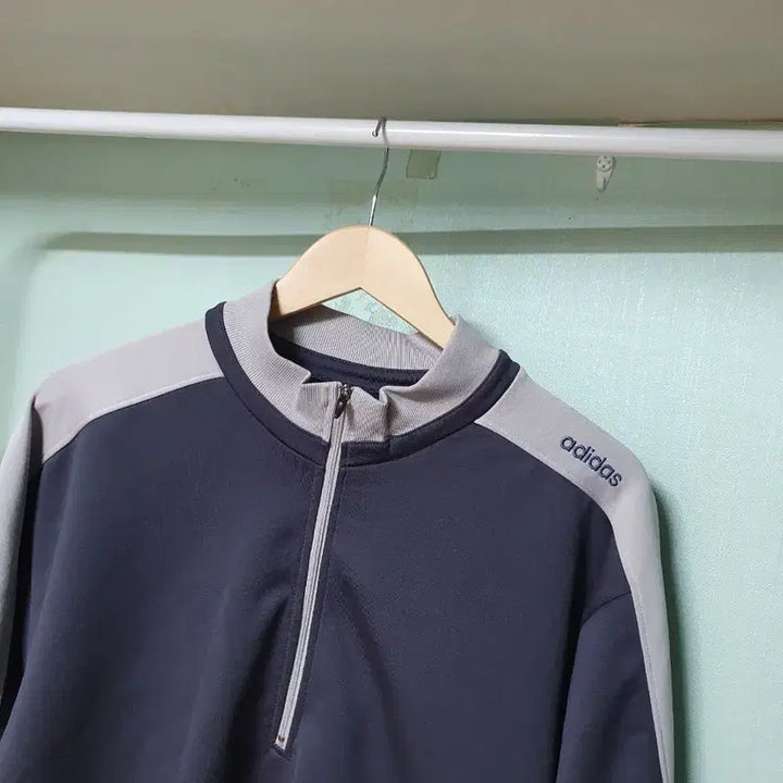 [BUNJANG] Adidas Half-Zip Long Sleeve Shirt (Size 105) / 아디다스 반집업 하프집업 긴팔 105