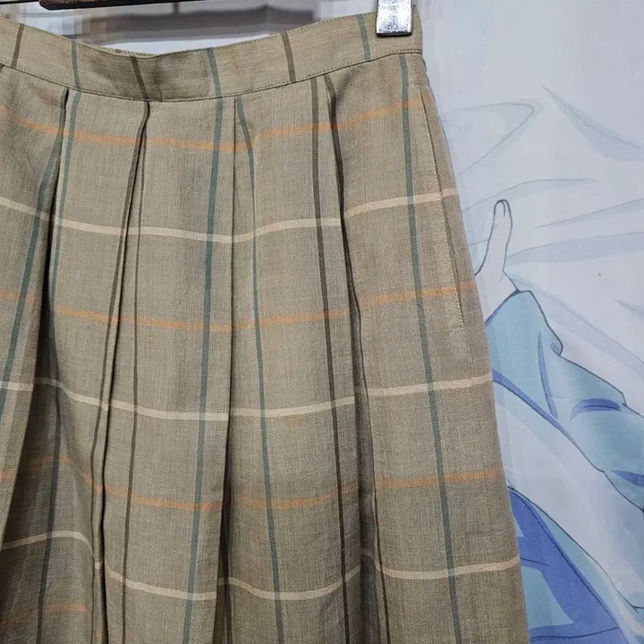 [BUNJANG] Burberry Linen Midi Skirt / 버버리 체크 린넨  스커트