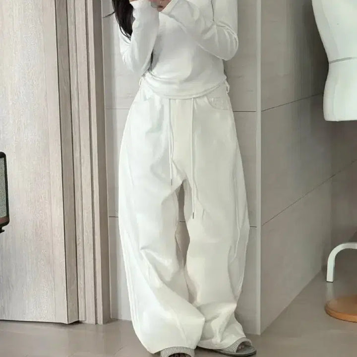 [BUNJANG] Unbranded Balloon Pants Ivory / 기모 벌룬팬츠 아이보리
