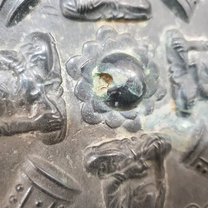 [BUNJANG] Antique Chinese Tang Dynasty Bronze Mirror / (수원만물)당나라 시기 4존불 청동 거울