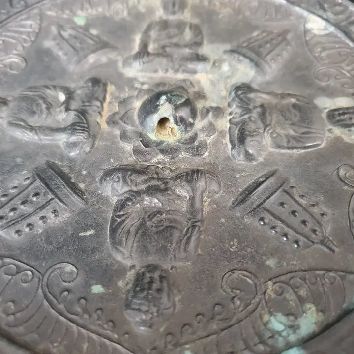 [BUNJANG] Antique Chinese Tang Dynasty Bronze Mirror / (수원만물)당나라 시기 4존불 청동 거울