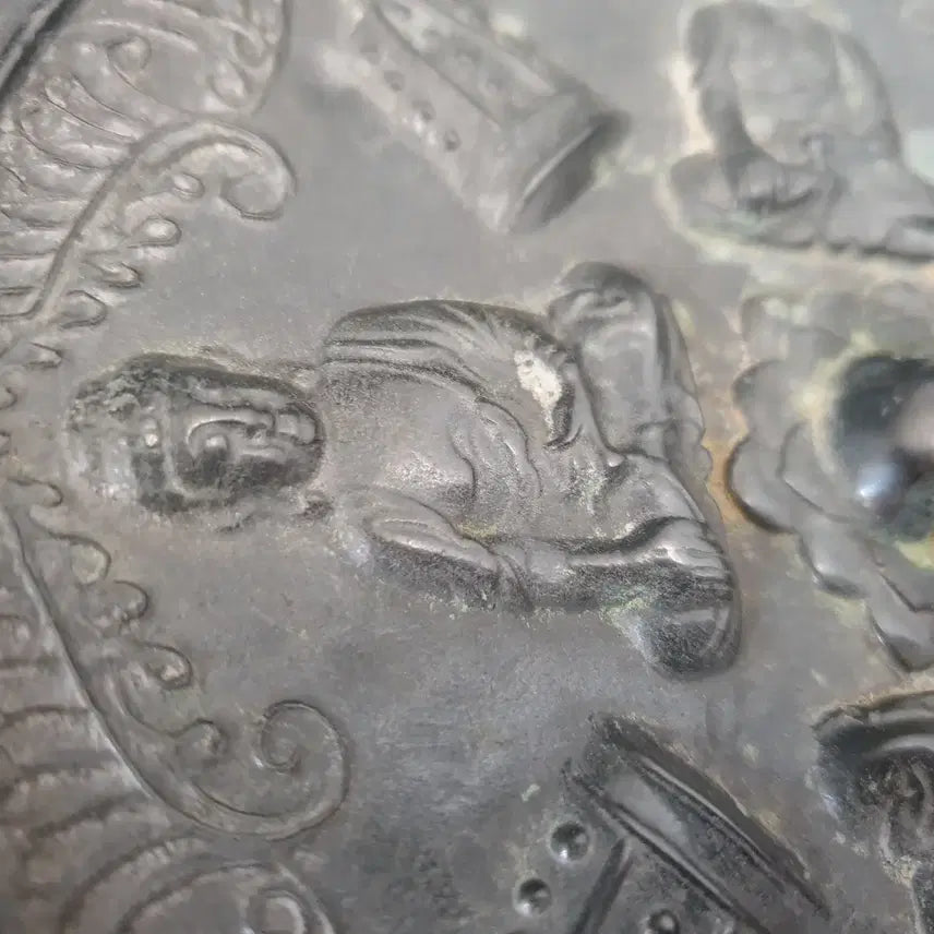 [BUNJANG] Antique Chinese Tang Dynasty Bronze Mirror / (수원만물)당나라 시기 4존불 청동 거울