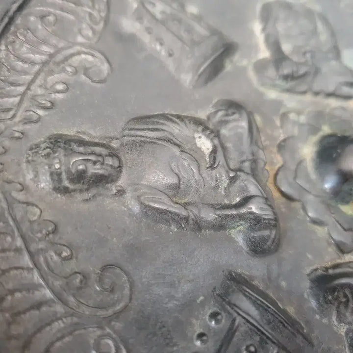 [BUNJANG] Antique Chinese Tang Dynasty Bronze Mirror / (수원만물)당나라 시기 4존불 청동 거울