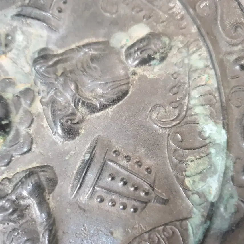 [BUNJANG] Antique Chinese Tang Dynasty Bronze Mirror / (수원만물)당나라 시기 4존불 청동 거울