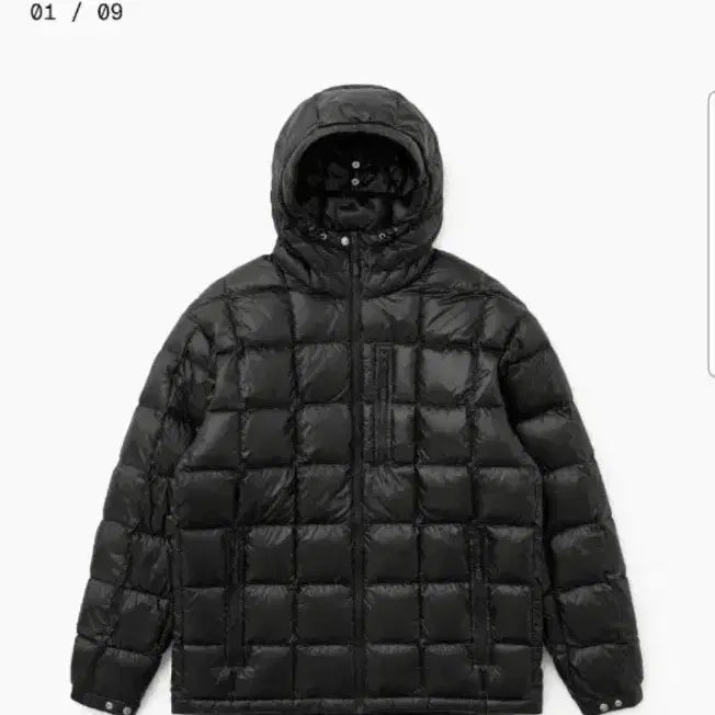 [BUNJANG] Khakis Camper Hooded Down Padding Black / Khakis 캠퍼 후드 다운 패딩 블랙
