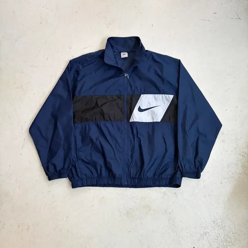 [BUNJANG] Nike Big Swoosh Track Top Jacket XL / 90s 나이키 빅 스우시 올드스쿨 트랙탑 자켓 XL