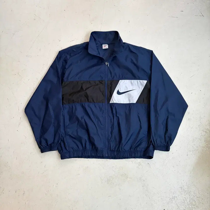 [BUNJANG] Nike Big Swoosh Track Top Jacket XL / 90s 나이키 빅 스우시 올드스쿨 트랙탑 자켓 XL