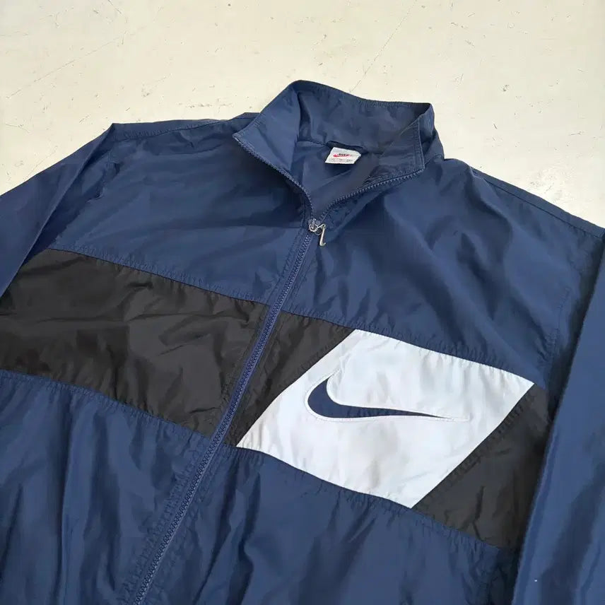 [BUNJANG] Nike Big Swoosh Track Top Jacket XL / 90s 나이키 빅 스우시 올드스쿨 트랙탑 자켓 XL