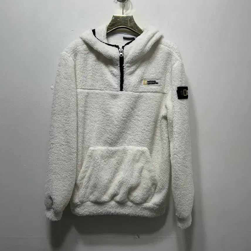 [BUNJANG] National Geographic Hooded Fleece Anorak (S) / 내셔널지오그래픽 후드 후리스 아노락 S