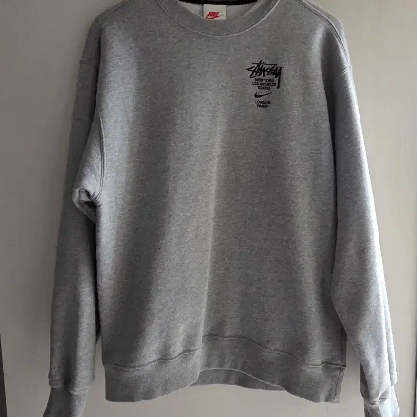 [SOLD OUT] 스투시 x 나이키 NRG 그레이 크루넥 (국내105정도)